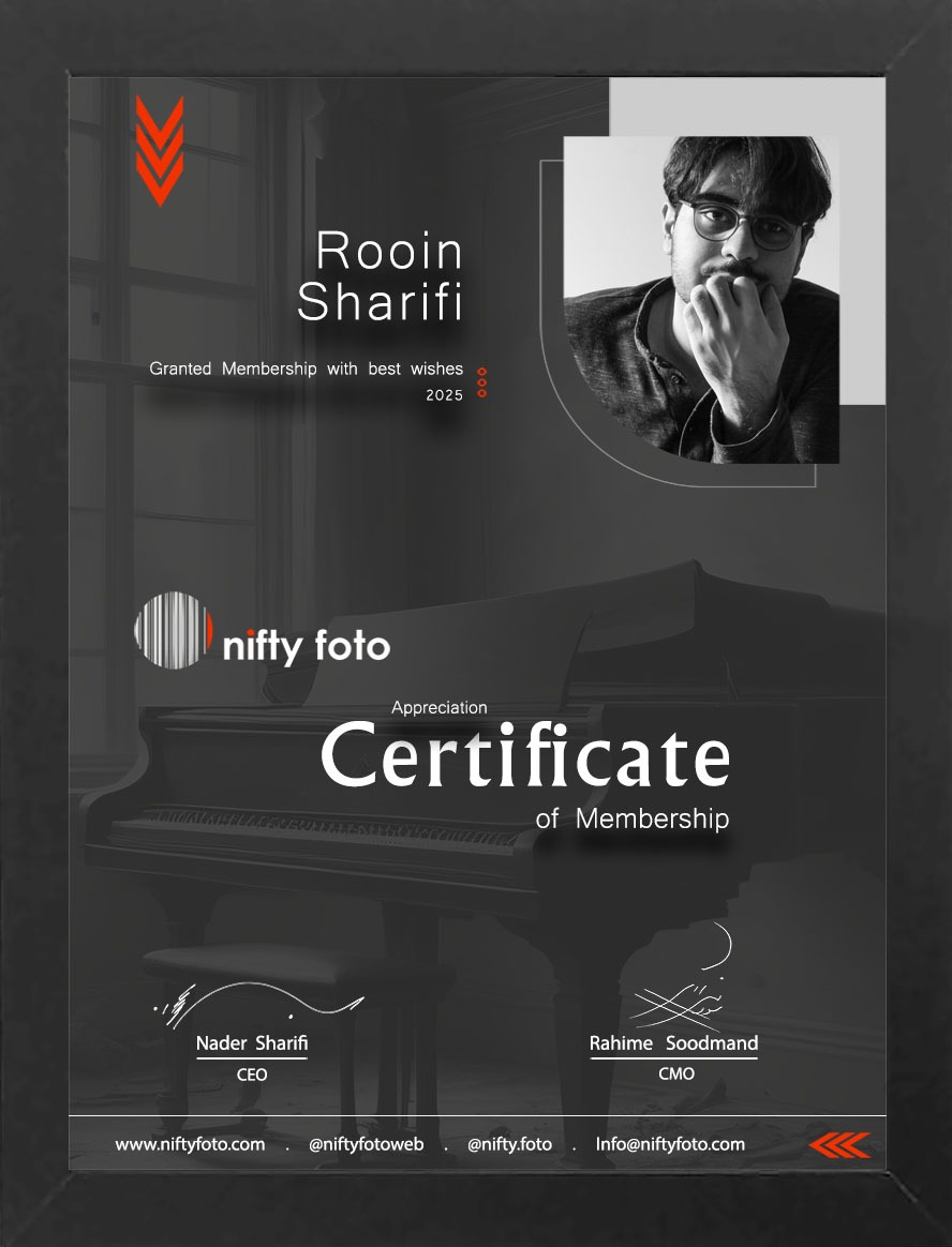 Certificate, Rooin Sharifi